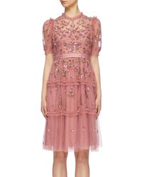 carnation sequin dress