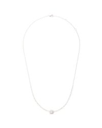 LC COLLECTION | Emerald Cut Diamond Pavé 18k White Gold Necklace | Lyst