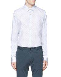 Paul Smith | White Windowpane Check Polka Dot Shirt for Men | Lyst