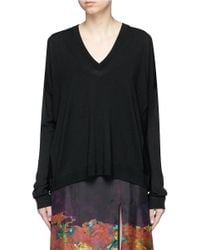 Acne | Black 'challa' Merino Wool Sweater | Lyst