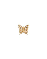 Loquet London | Metallic Diamond 14k Yellow Gold 'butterfly' Charm – Beauty | Lyst