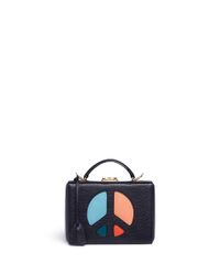 Mark Cross | Black 'grace Small Box' Peace Sign Cutout Leather Trunk | Lyst