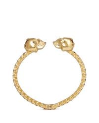 Alexander McQueen | Multicolor Double Skull Crystal Bangle | Lyst