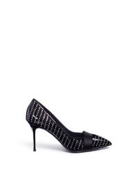 Giuseppe Zanotti | Black 'lucrezia' Strass Embellished Patent Leather Pumps | Lyst