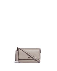 Elizabeth and James | Gray 'cynnie' Flap Front Leather Crossbody Bag | Lyst