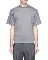 Kolor | Gray Rib Neck Cotton T-shirt for Men | Lyst