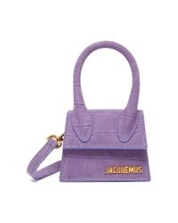 le chiquito moyen croc embossed bag