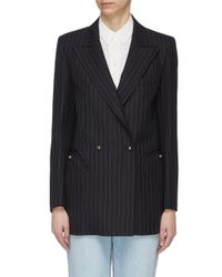 Blazé Milano Multicolor 'j-class' Pinstripe Double Breasted Wool Everyday Blazer