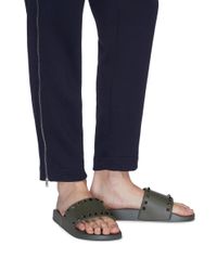 rockstud slide sandal valentino garavani