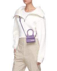 Jacquemus Le Grand Chiquito Crocodile-embossed Leather Top Handle Bag in  Violet (Purple) - Lyst