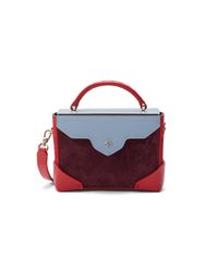MANU Atelier Multicolor 'bold Combo' Micro Colourblock Leather And Suede Box Bag for men