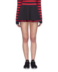 The Upside Black 'venus' Contrast Stripe Pleated Tennis Skirt