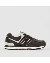 new balance 574 trainers in black ml574luc new balance 574 trainers in black ml574luc
