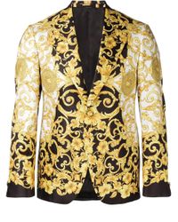 Giacca 'Gold ibiscus' da Uomo di Versace in Metallizzato | Lyst