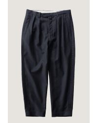 Still By Hand - Blue Multiwool Trouser | Navy - Lyst