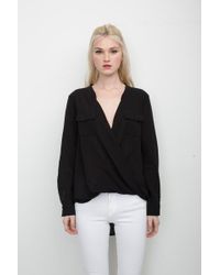 Generation Love - Eva Gauze Drape | Black - Lyst
