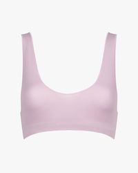 Les Girls, Les Boys Purple Semi Sheer Seamfree Crop Top Mauve