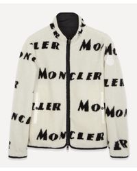 Moncler Reversible Logo Fleece Jacket in Natural for Men - Lyst