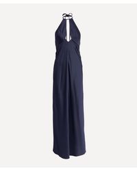 Significant Other Patrice Striped Halter Dress in Orange | Lyst
