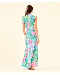 palm beach silk maxi dress