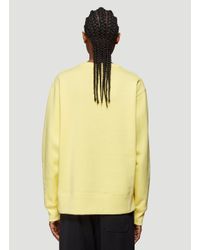Acne Fairview Face Sweatshirt In Yellow