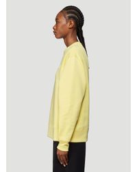 Acne Fairview Face Sweatshirt In Yellow