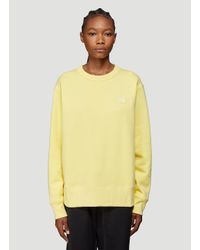 Acne Fairview Face Sweatshirt In Yellow
