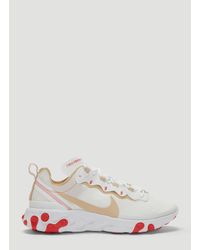 nike beige and red react element 55 trainers