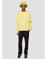Acne Fairview Face Sweatshirt In Yellow