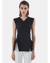 Rick Owens Women's Calpurnia V Neck Top In Black
