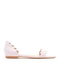Loeffler Randall Pink Lina Scallop D'orsay Flat