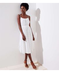 loft black and white polka dot dress