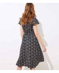 loft vine flutter wrap dress