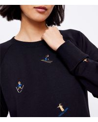 lou & grey ski terry sweatshirt