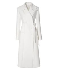 white wool coat