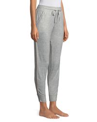 Roudelain Gray Side-stripe Drawstring Joggers