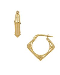 Lyst Lord Taylor 14k Italian Gold Diamond Shaped Hoop Earrings Lord Taylor Women S Metallic 14k Italian Gold Diamond Shaped Hoop Earrings