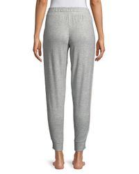 Roudelain Gray Side-stripe Drawstring Joggers