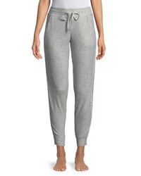 Roudelain Gray Side-stripe Drawstring Joggers