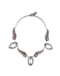Lulu Frost - Metallic Nova Wing Crystaline Necklace - Lyst