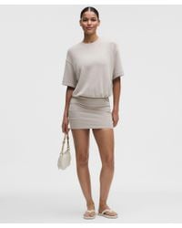lululemon Smocked-Waist T-Shirt Dress in White | Lyst lululemon Smocked-Waist T-Shirt Dress in White | Lyst