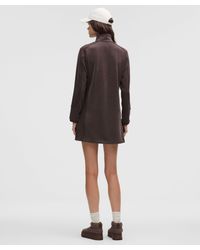 lululemon Softstreme Long-Sleeve Half-Zip Dress in Brown | Lyst