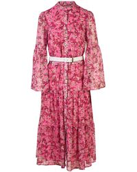 Michael Michael Kors Chiffon Vestito Floreale In Pink Lyst