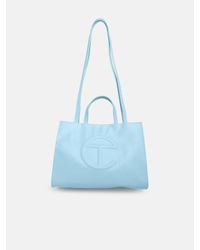 powder blue handbag