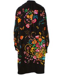VESTITO FLOREALE NERO di Gucci in Nero | Lyst