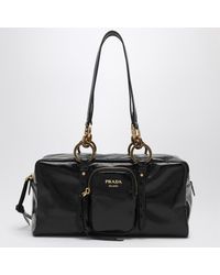 Prada Black Medium Leather Dangle Bag