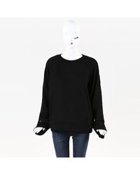 Alexander Wang Black T By Snapped Terry Sweatshirt Sz: M