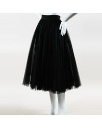 dior black tulle skirt
