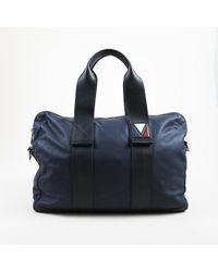 Louis Vuitton Men&#39;s Navy Multicolor Leather &quot;america&#39;s Cup Duffle&quot; Bag in Blue for Men - Lyst