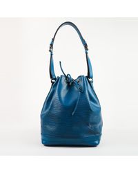 louis vuitton blue bucket bag